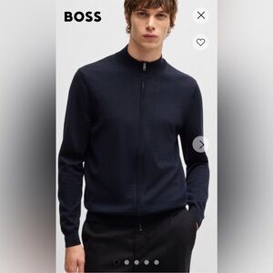 HUGO BOSS VIRGIN-WOOL CARDIGAN IN A REGULAR FIT